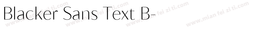 Blacker Sans Text B字体转换